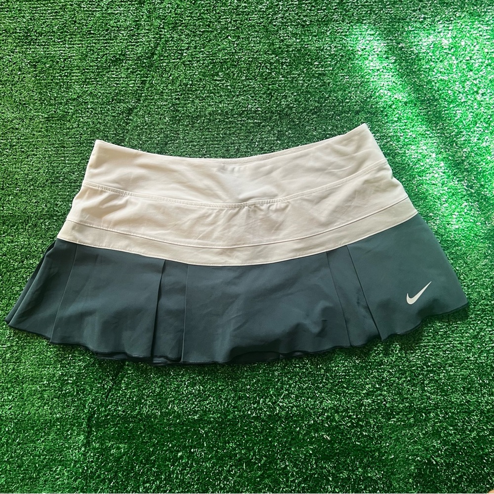 Nike white and dusty blue Mini tennis Skort
